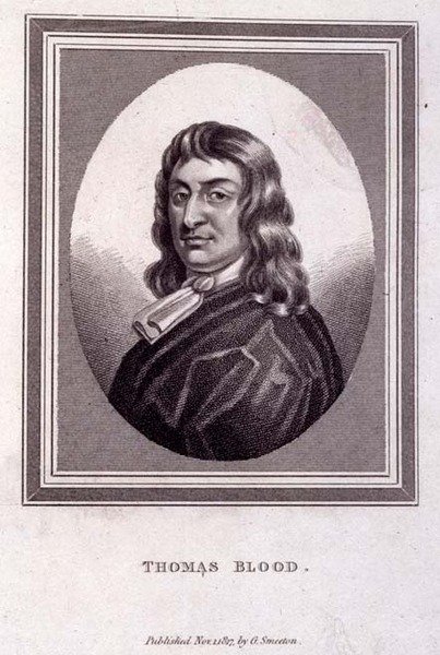 トーマス・ブラッド（1618-80年頃）の肖像（G. スミートン著）。 作： 英語学校