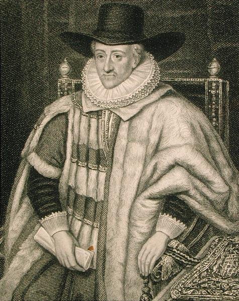 トーマス・エガートン（c.1540-1617）の肖像（「ロッジの英国肖像画」より 作： 英語学校