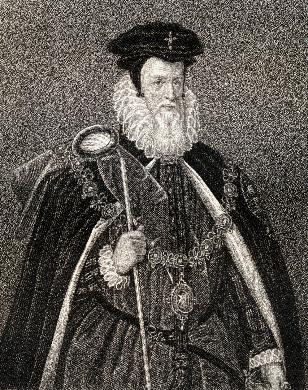 ウィリアム・セシルの肖像（1520-98） &39;ロッジのイギリスの肖像画