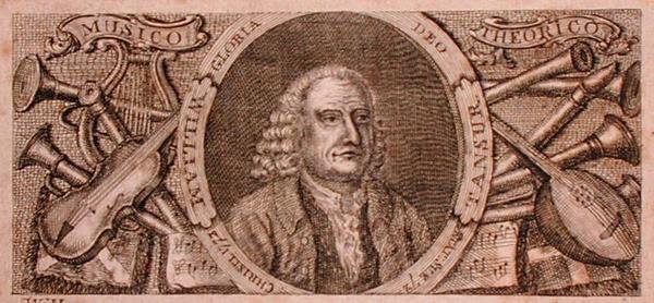 ウィリアム・タンズール(1706-83)の図書館での肖像(エングレーヴィング) 作： 英語学校