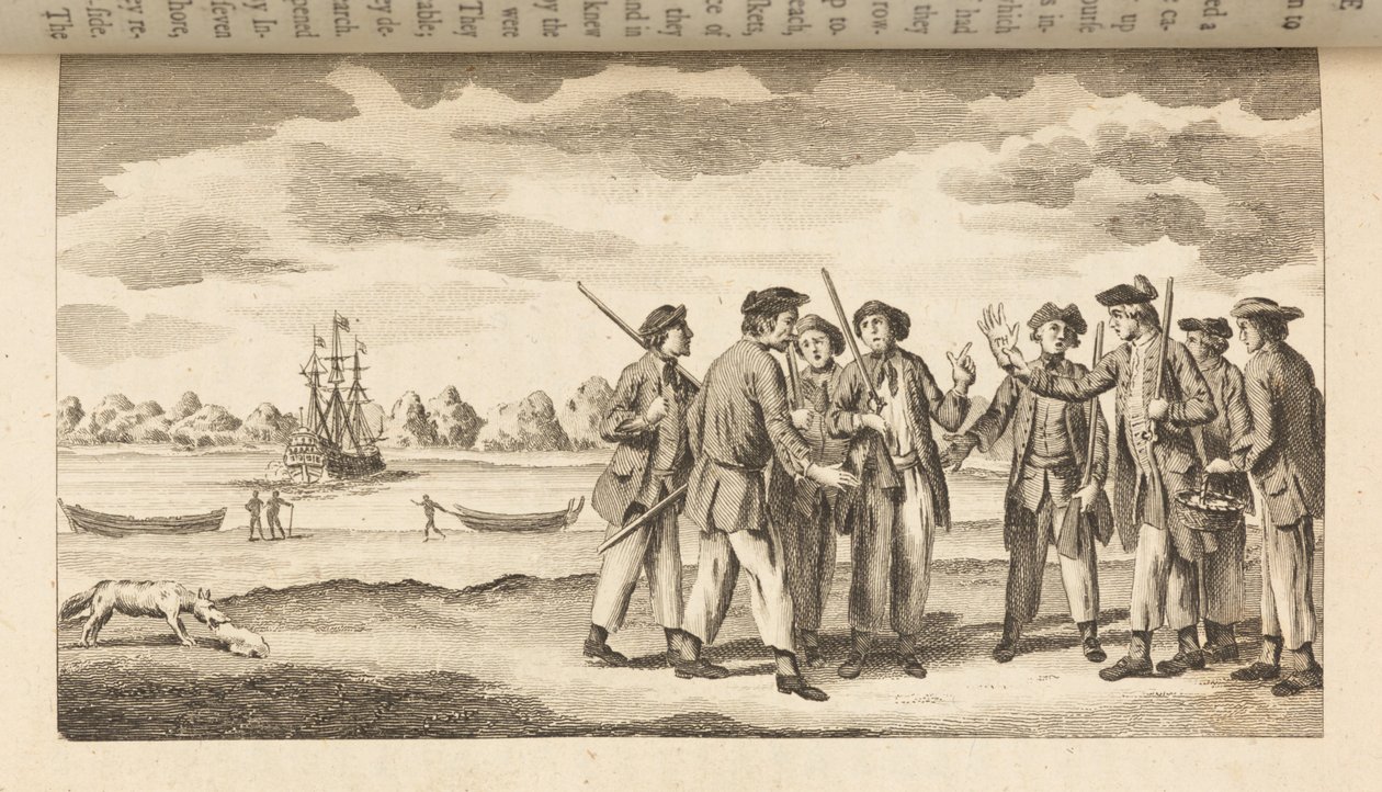 1772年の「Journal of the Resolution」の航海からの報道ギャング 作： 英語学校