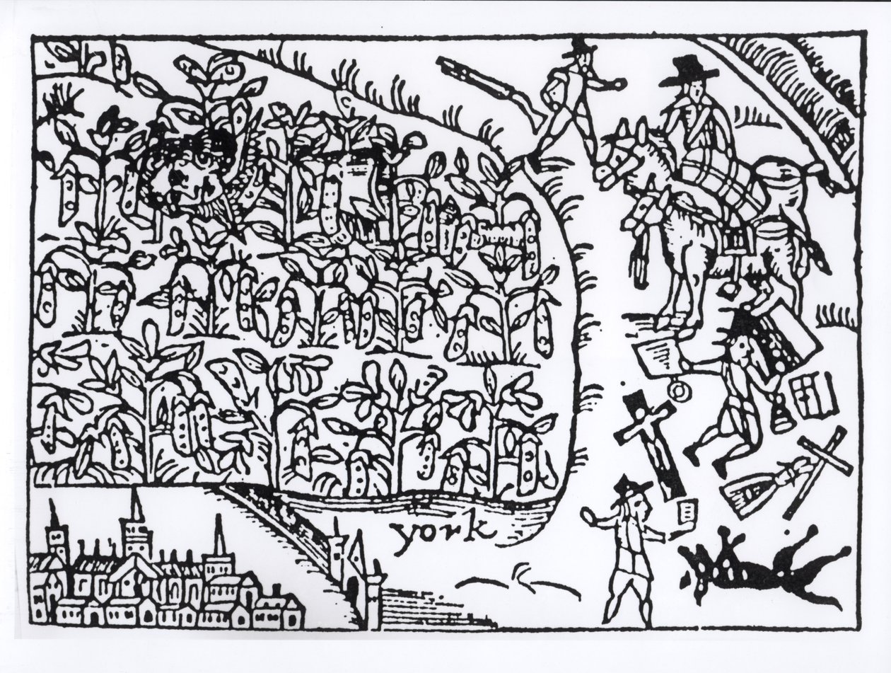 1644年7月2日のマーストンムーアの戦いで豆畑に隠れたルパート王子（1619-82） 作： 英語学校