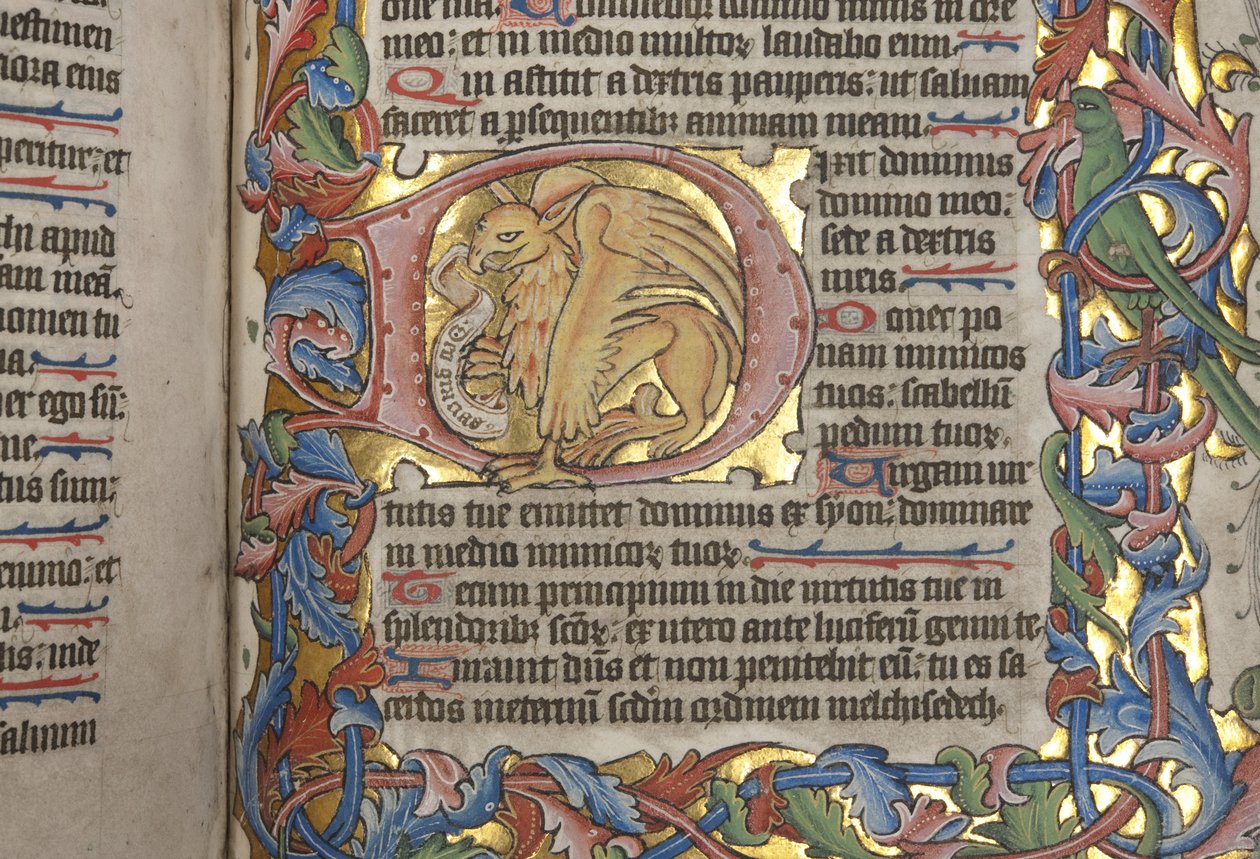 詩篇とサラム使用カレンダー、Fol 84直腸、詳細、c.1425-75 作： 英語学校