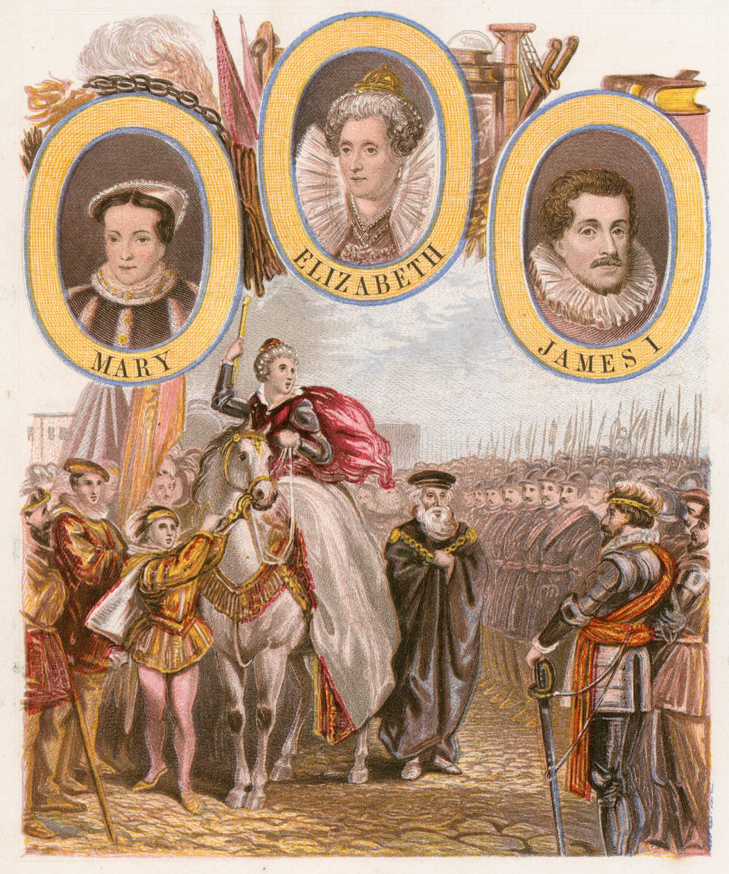 絵画 アートポスター 名　エリザベス　ムーブメント・１ 即位衣を纏うエリザベス1世」 女王 肖像画 テューダー・ローズ アート