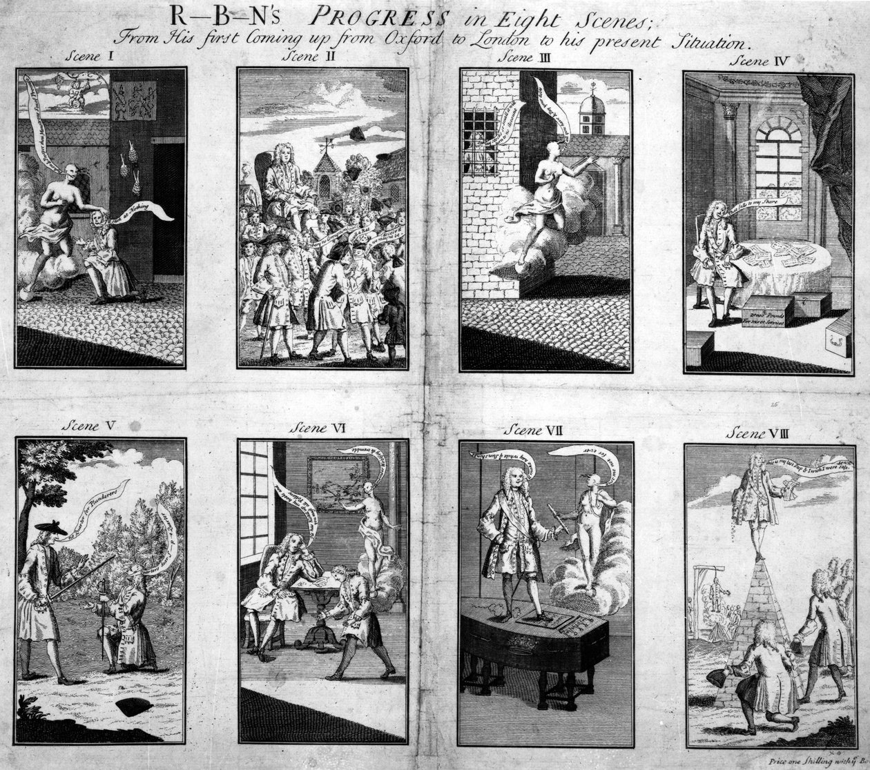 ロビンスは、オックスフォードからロンドンへの最初の登場から現在の状況、1733 作： 英語学校