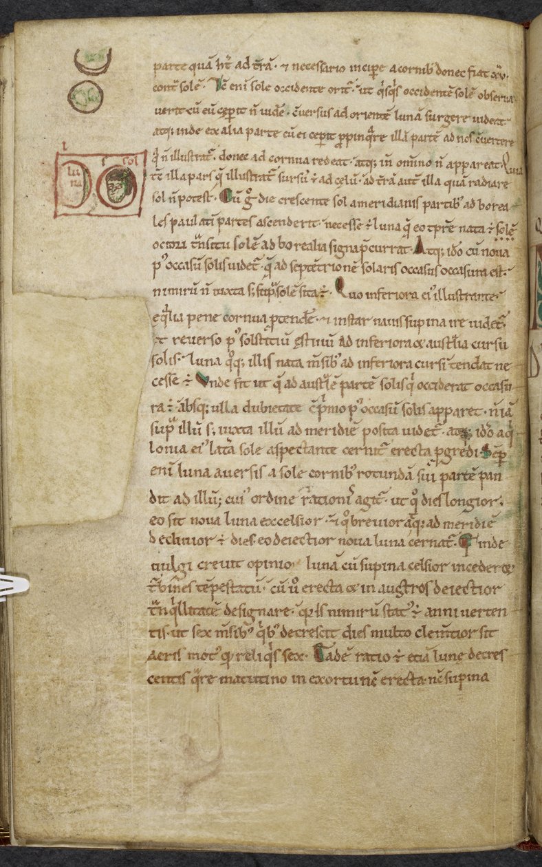 Royal 13. A.XI, f.55v太陽と月の境界図.De temporum ratione.Bede the VenerableMscellany of works on computus and astronomy.11世紀-12世紀 作： 英語学校