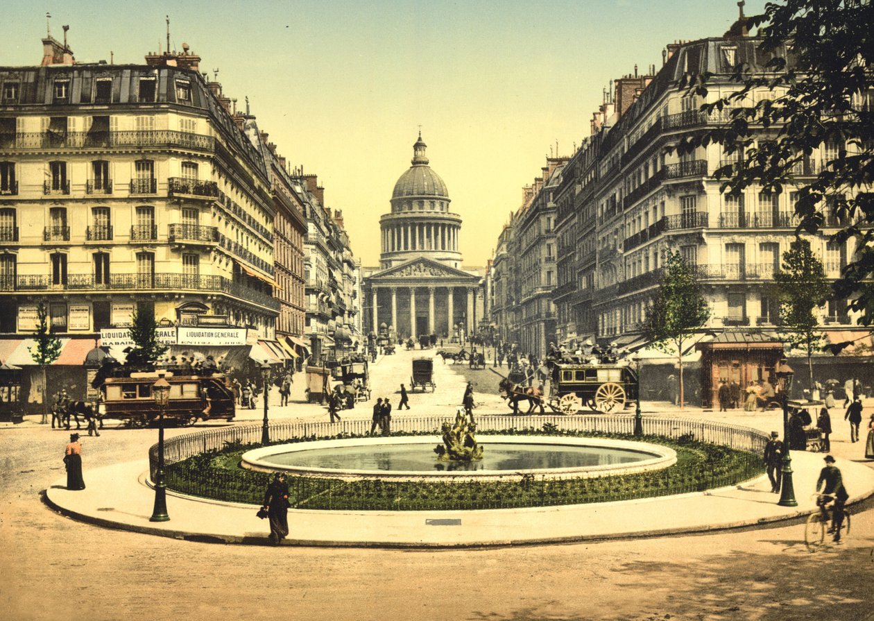 Rue Soufflot、Paris（ハンドカラー写真） 作： 英語学校