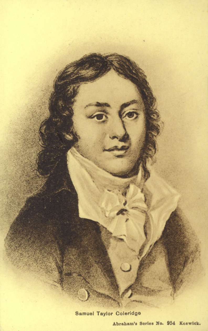 サミュエル・テイラー・コールリッジ（1772-1834）イギリスの詩人（リトグラフ） 作： 英語学校