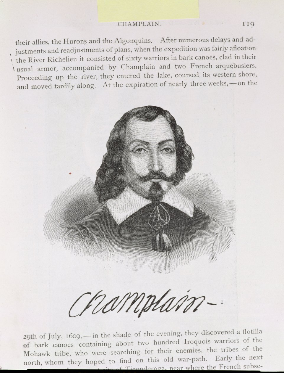 サミュエルデシャンプラン（c.1567-1635）「アメリカの物語と批評の歴史」第4巻、1886年のイラスト 作： 英語学校
