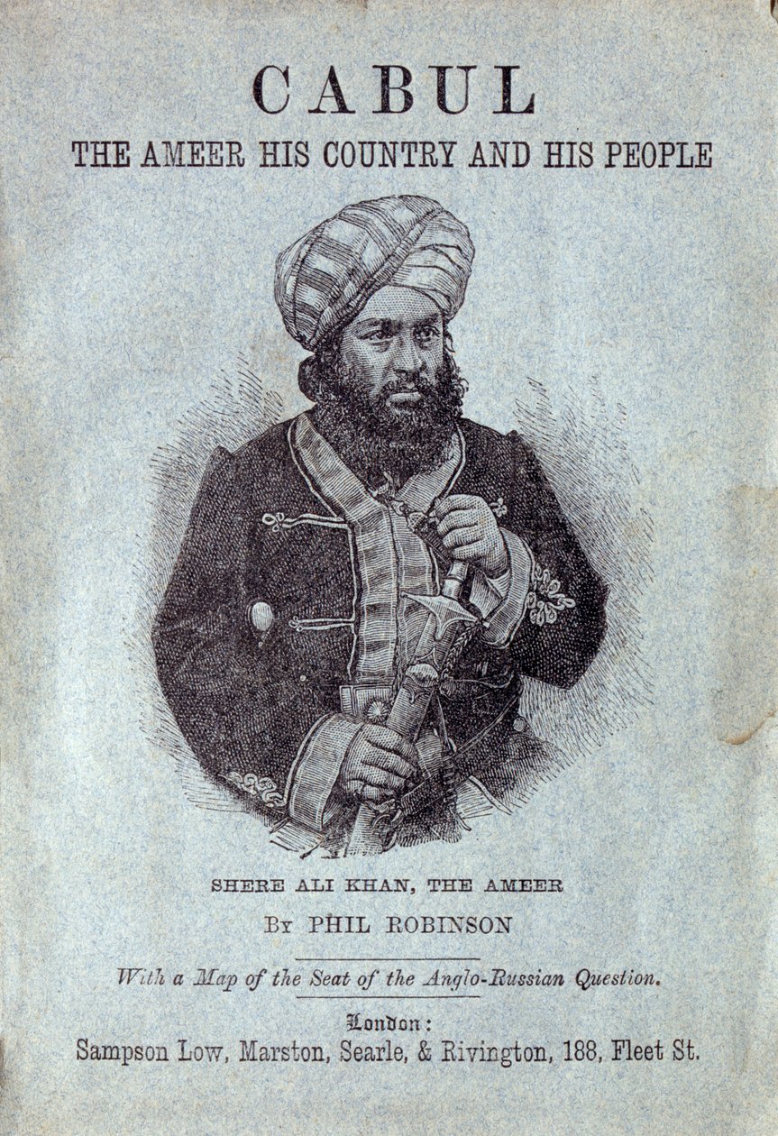 Shere Ali Khan、アフガニスタンのアミーア、1878 作： 英語学校