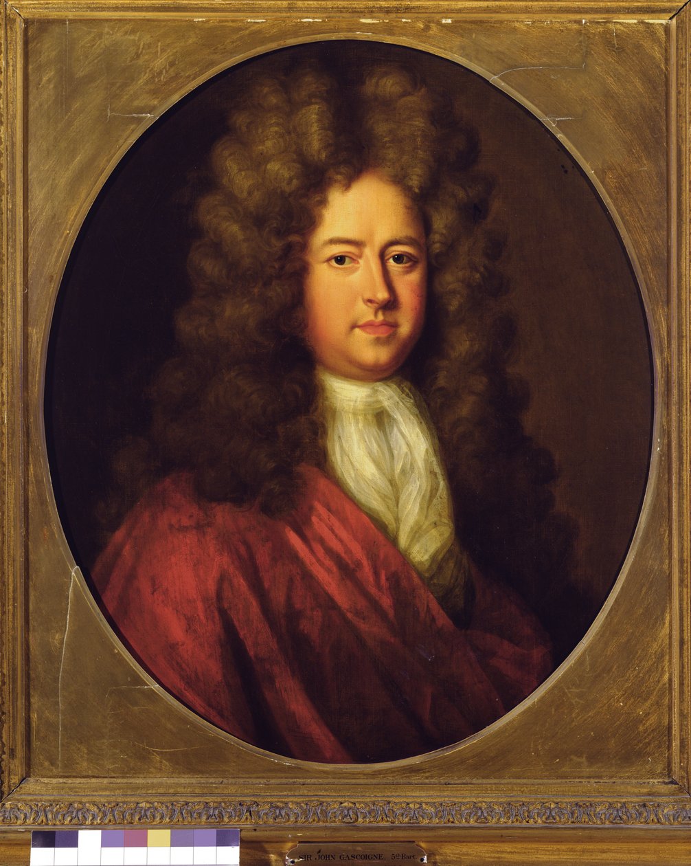 第5男爵、サー・ジョン・ガスコイン（1661-1728）（油彩・キャンバス 作： 英語学校