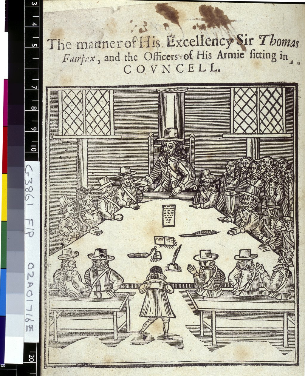 サー・トーマス・フェアファックス (1612-71) と国会議員軍総評議会 作： 英語学校