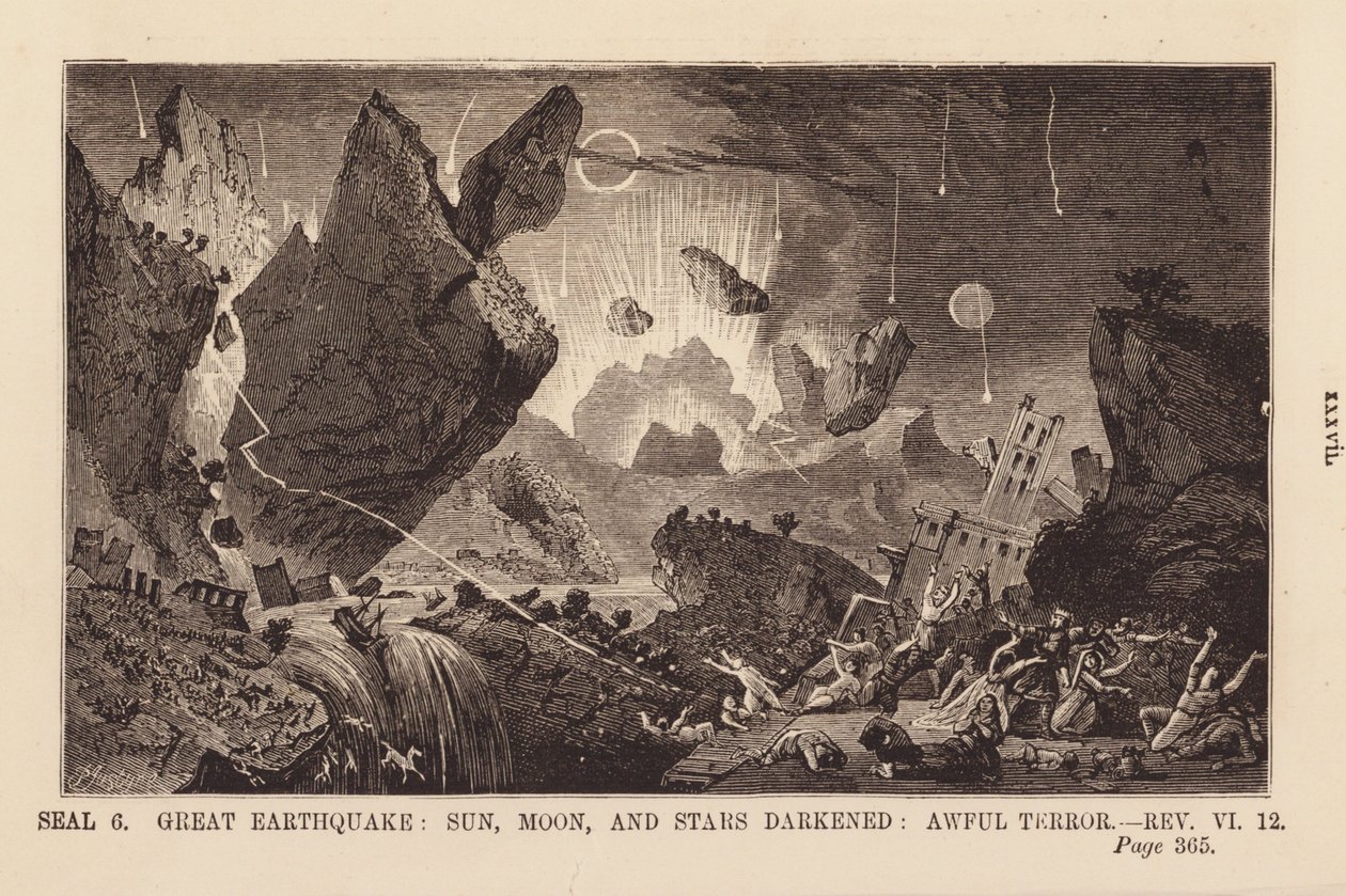 第六の封印、大地震、太陽、月、星の暗黒化（刻印） 作： 英語学校
