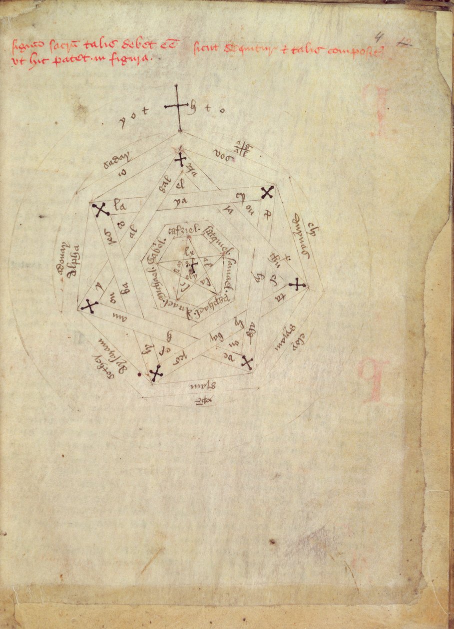 Sloane Ms 313 fol.4 The Seal of God (ベラム) 作： 英語学校