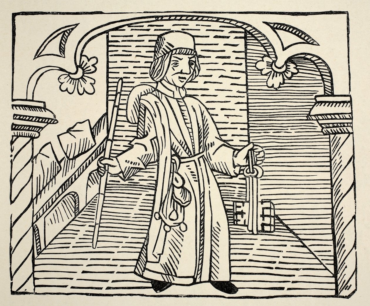 ウィリアムカクストンのパブのチェスのゲームからのスミス。 1480（セピア写真） 作： 英語学校