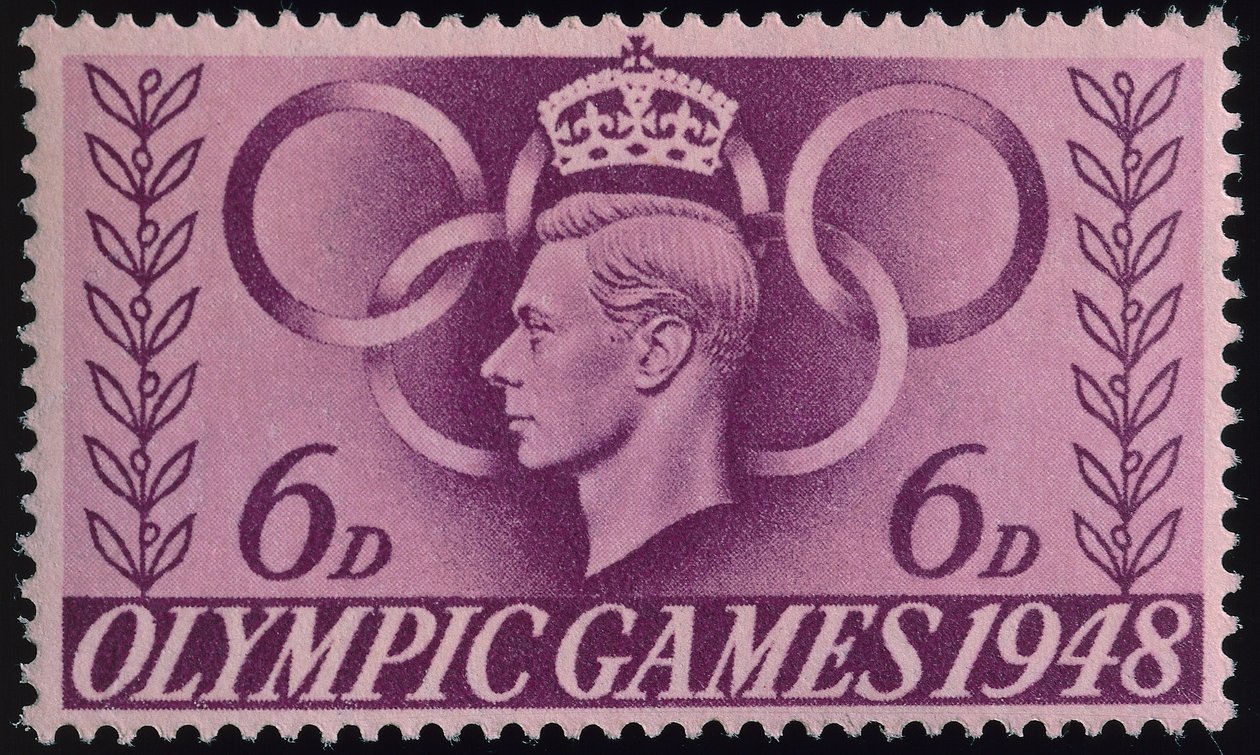 1948年のロンドンオリンピックを記念した切手 作： 英語学校