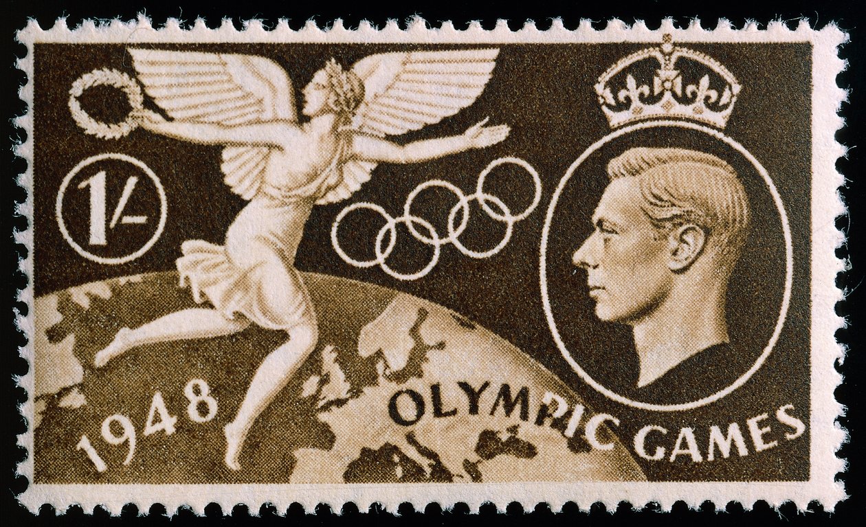 1948年のロンドンオリンピックを記念した切手 作： 英語学校