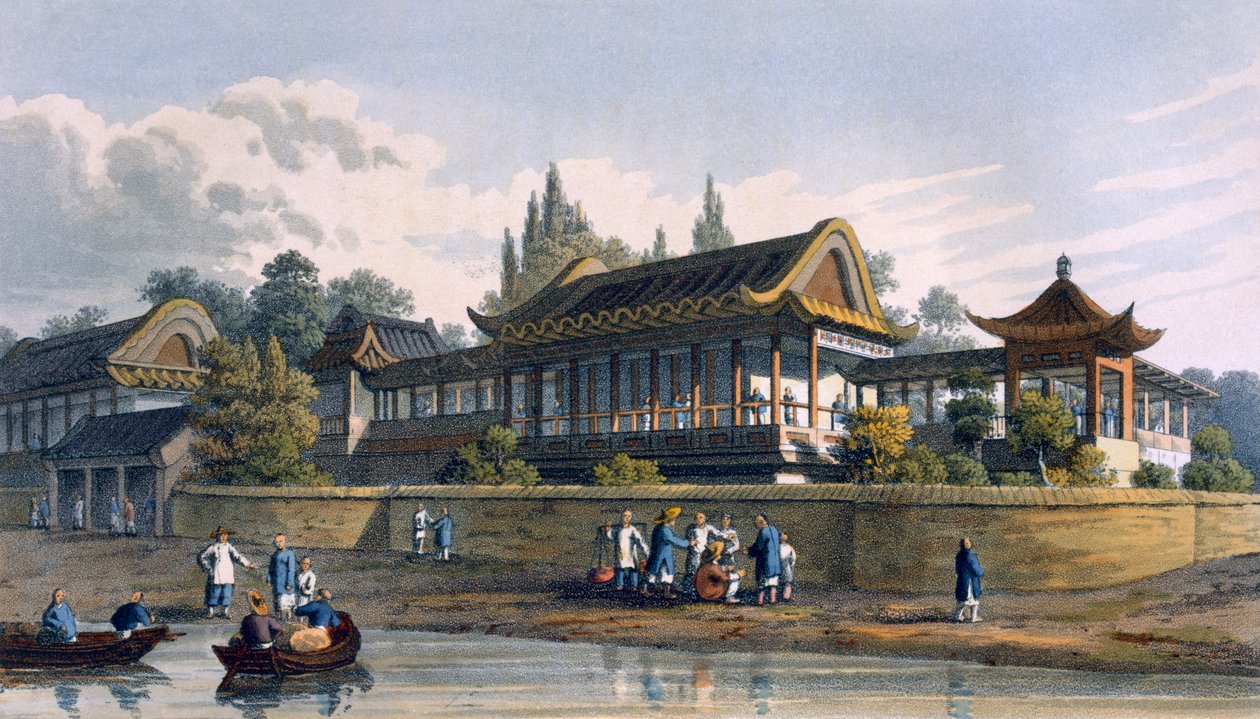 天皇の夏の宮殿、ティエンシン市の向かい、1817年 作： 英語学校