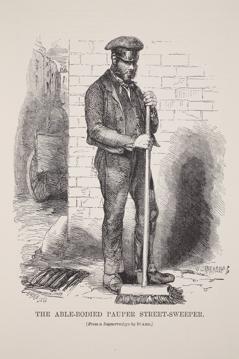 Able-Bodied Pauper Street-Sweeper、リチャードビアードのダゲレオタイプ、ロンドンレイバーのイラスト、ロンドンパアーのヘンリーメイヒューのイラスト1862 作： 英語学校