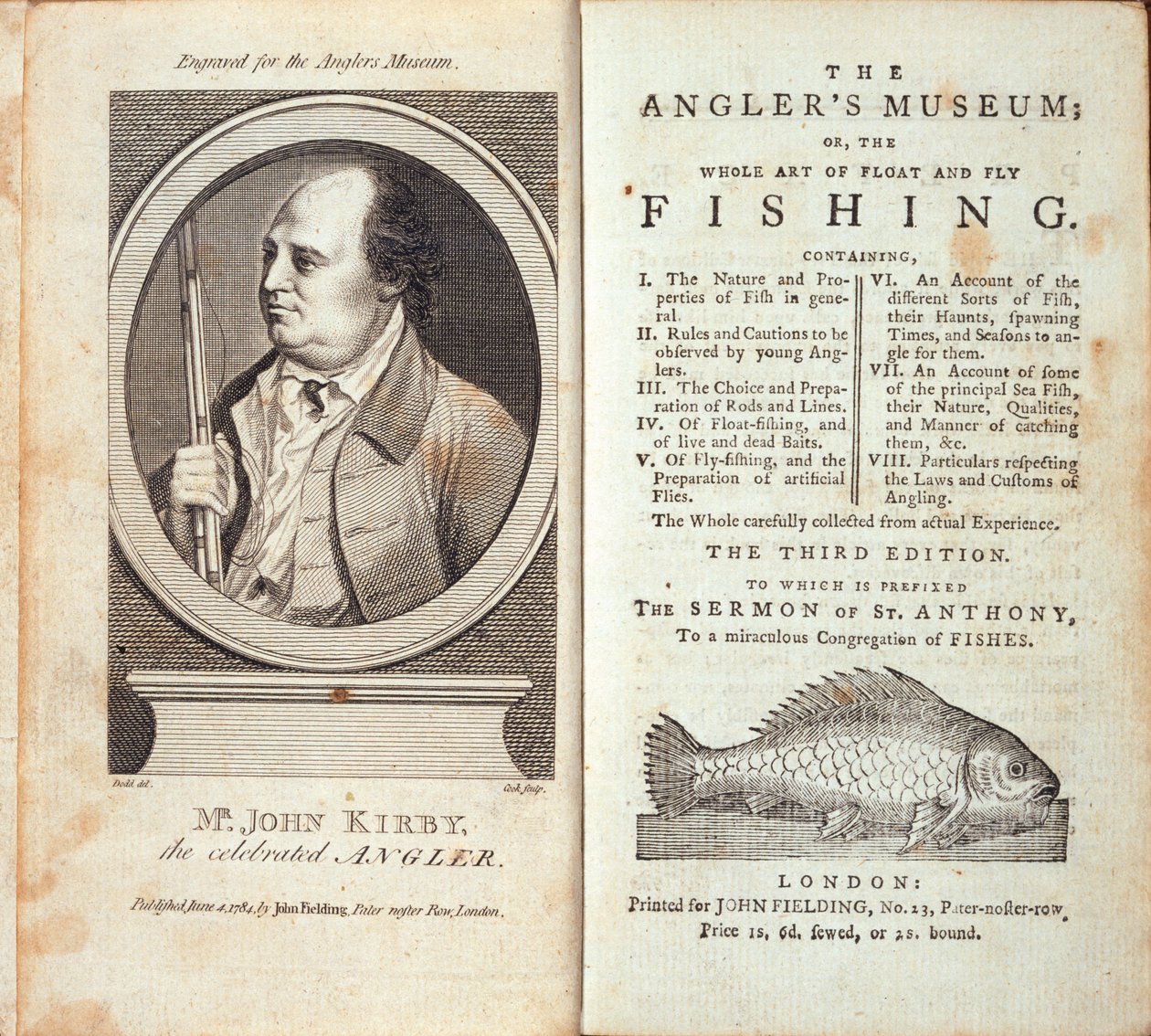 釣り人博物館;または、ジョン・カービーによるフロート・アンド・フライ・フィッシングの全技術、c.1784発行 作： 英語学校