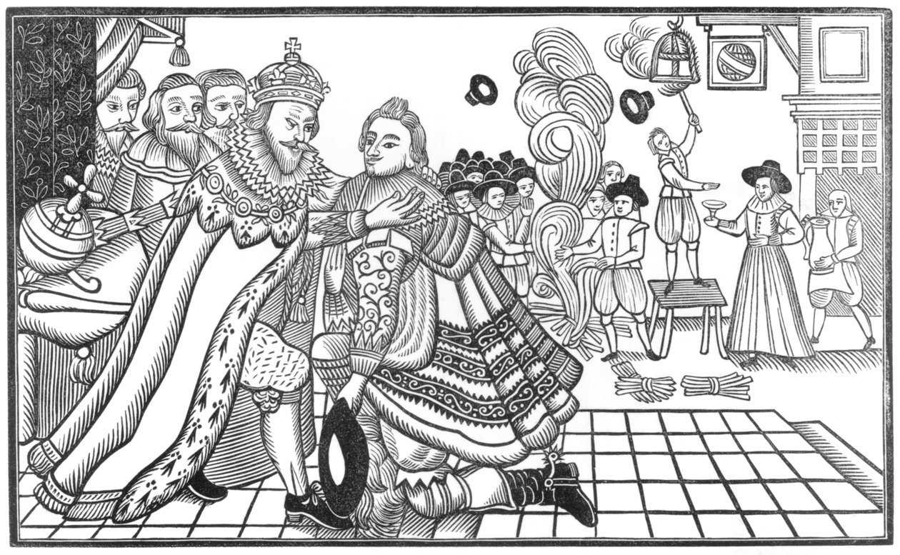 チャールズ陛下（1600〜49年）、ウェールズ王子のスペイン法廷への到着、1623年 作： 英語学校