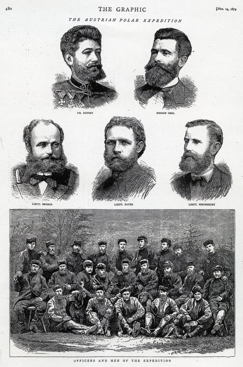 1874年11月14日、グラフィックで公開されたオーストリアの北極探検隊 作： 英語学校