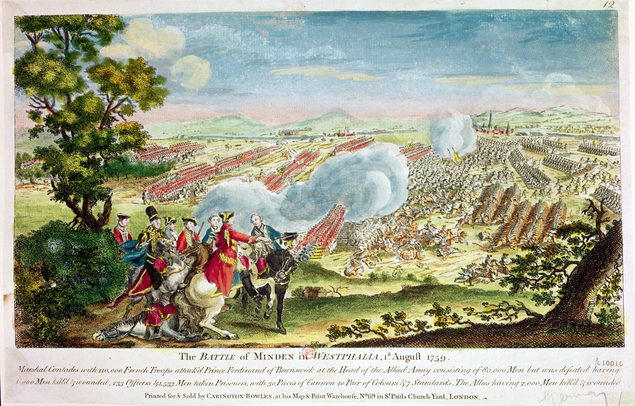 1759年のウェストファリアでのミンデンの戦い 作： 英語学校