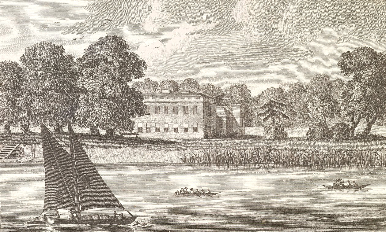1788年、テイラーによって彫刻されたフラムのロンドン宮殿の司教 作： 英語学校