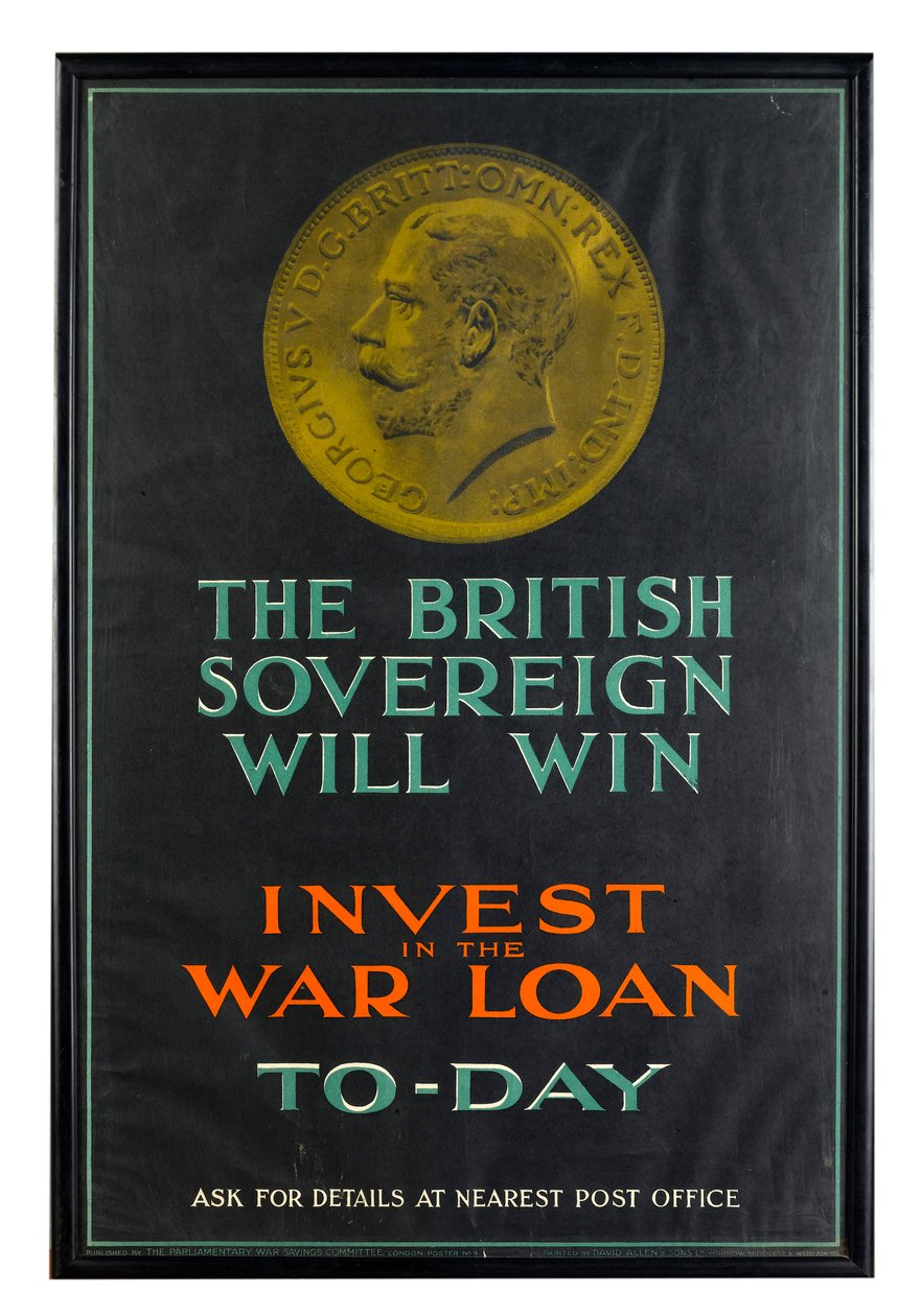 The British Sovereign Will Win, WWI war loan poster 作： 英語学校