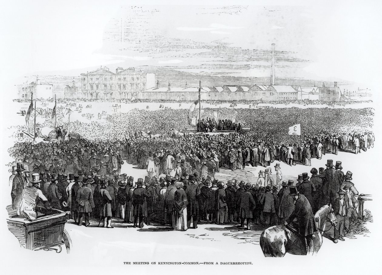 1848年4月のケニントンコモンに関するチャーティスト会議 作： 英語学校