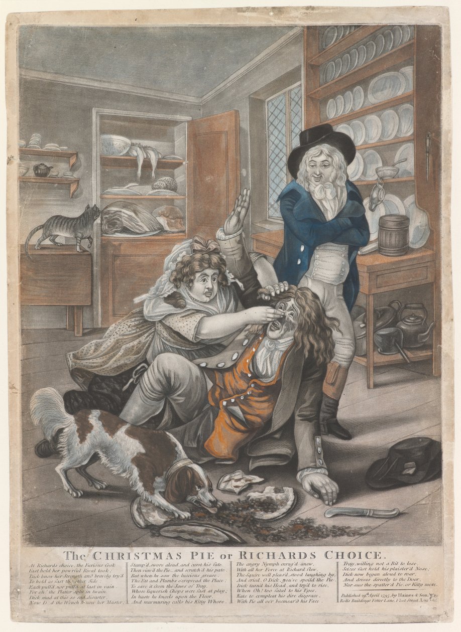 クリスマスパイまたはリチャーズチョイス、1795年（手描きの彫刻） 作： 英語学校