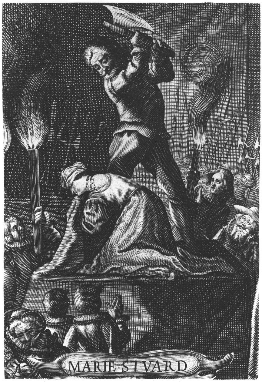 スコットランドのメアリー女王の処刑（1542-87）1587年2月8日 作： 英語学校