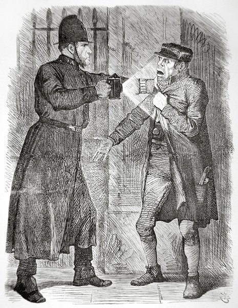 パンチ』誌1869年4月8日号に掲載された「常習犯」の治療法(彫刻) 作： 英語学校