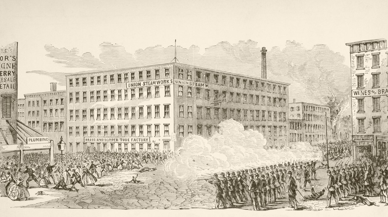 1863年7月、ニューヨーク徴兵暴動における二番街の事件
