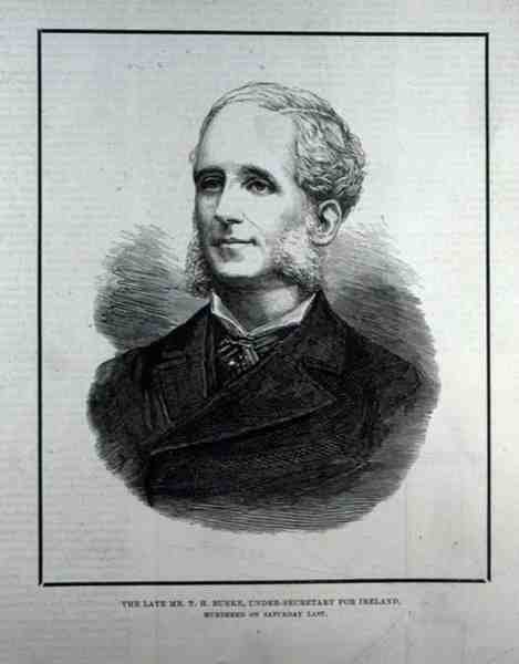 1882年5月13日、イラストレイテッドロンドンニュースよりアイルランドの次官補THバーク氏 作： 英語学校