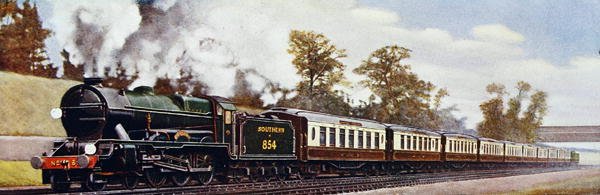 ロンドン・ドーバー・エクスプレス「ロード・ネルソン」（ハリー・ゴールディング編『The Wonder Book of Railways』第14版の挿絵 作： 英語学校