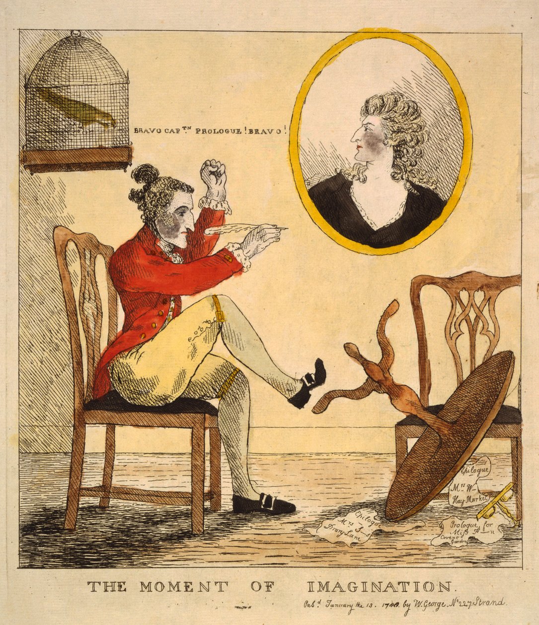 The Moment of Imagination, pub.1785年（手彩色のエングレービング 作： 英語学校