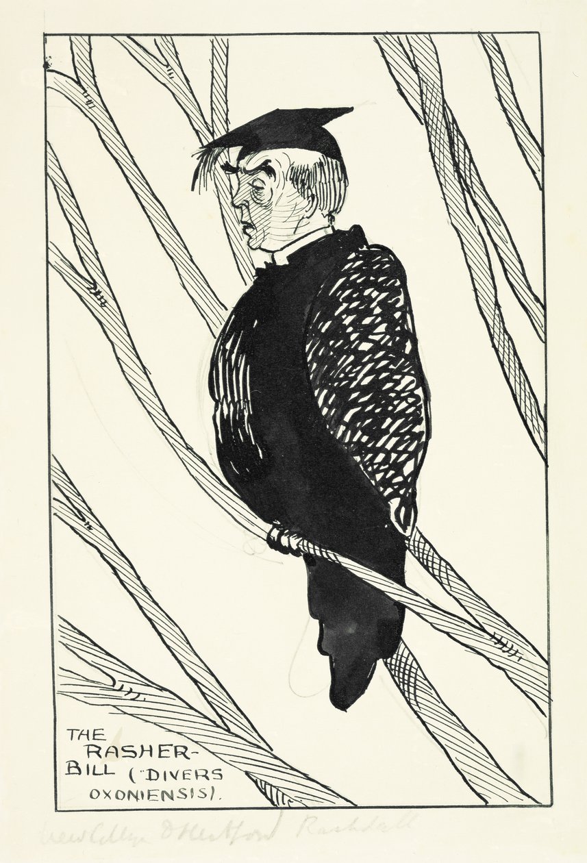 Rasher-Bill（Divers Oxoniensis）：Hastings Rashdall（1858-1924）（pen＆ink and鉛筆on paper） 作： 英語学校