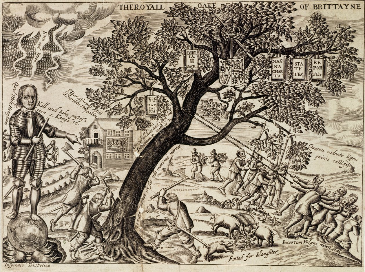 「The Compleat History of Independency」のロイヤル オーク オブ ブリテン。 国会で」 作： 英語学校