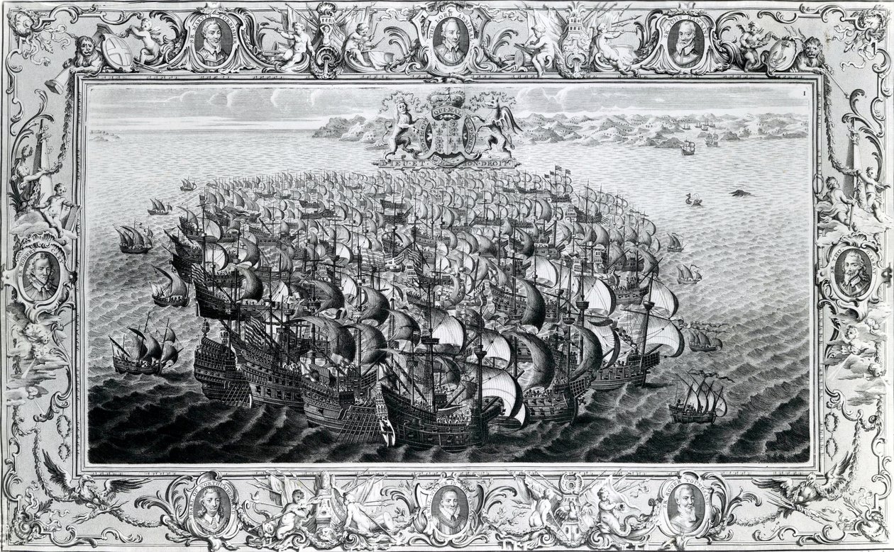 ジョンパインから出版されたスペインの無敵艦隊、1739年 作： 英語学校