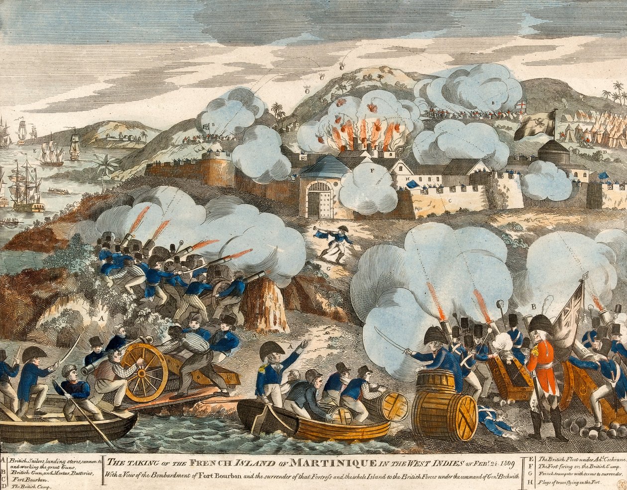 ？1809年2月24日にフランス領西インド諸島でフランス領マルティニーク島を占領？ 作： 英語学校