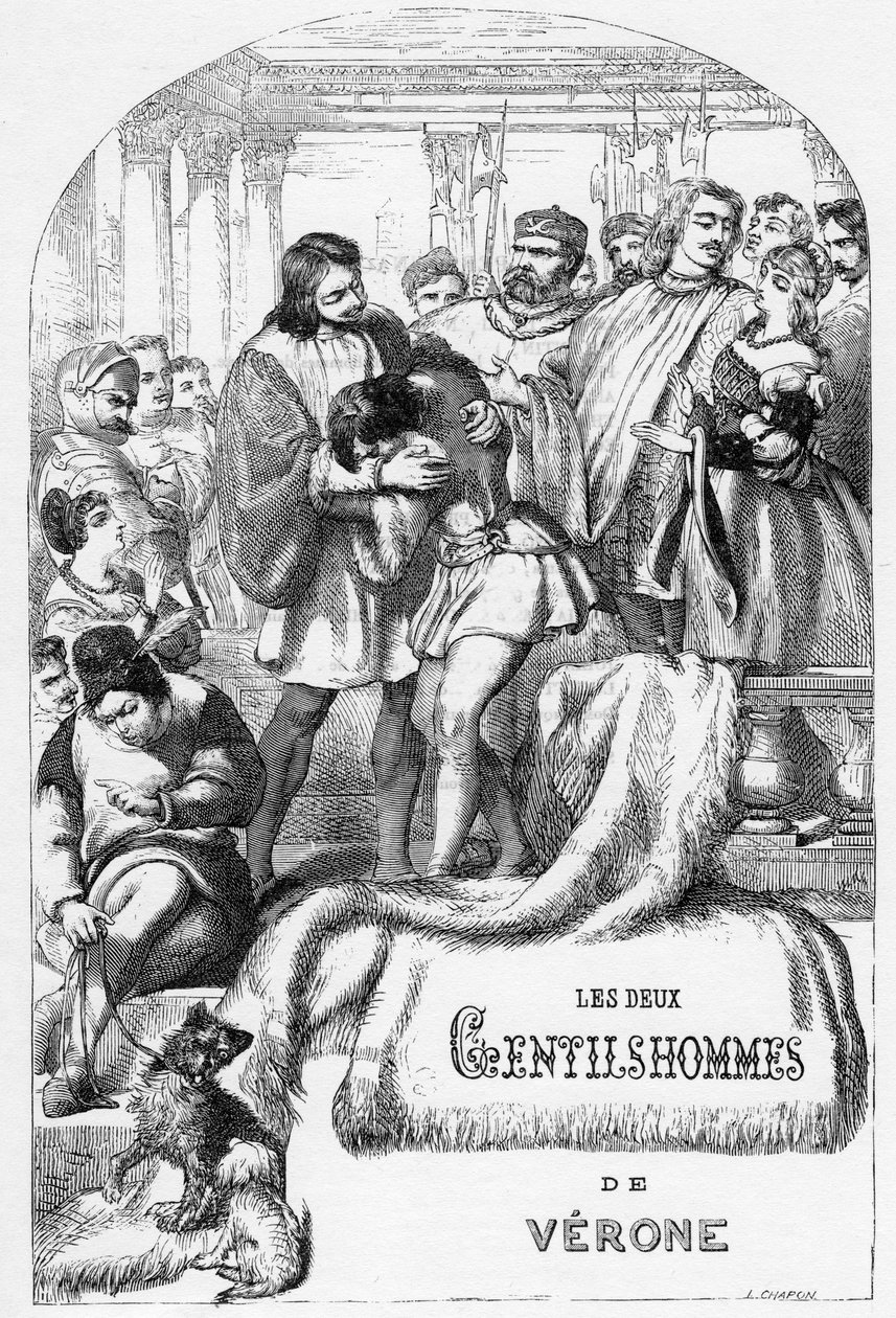 The Two Gentlemen of Verona（ヴェローナの二紳士） - 1866年「Works complete by William Shakespeare」の挿絵 - この版の挿絵と全体の形は、ロンドンで出版されたCassell