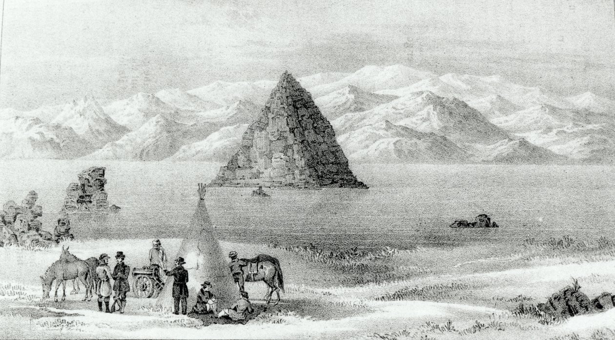 1844年1月のピラミッド湖の榴弾砲は、探検隊の報告から1842年のロッキー山脈、および1843-44年のジョンC.フリーモントによるオレゴンとノースカロライナまで、1845年（ 作： 英語学校