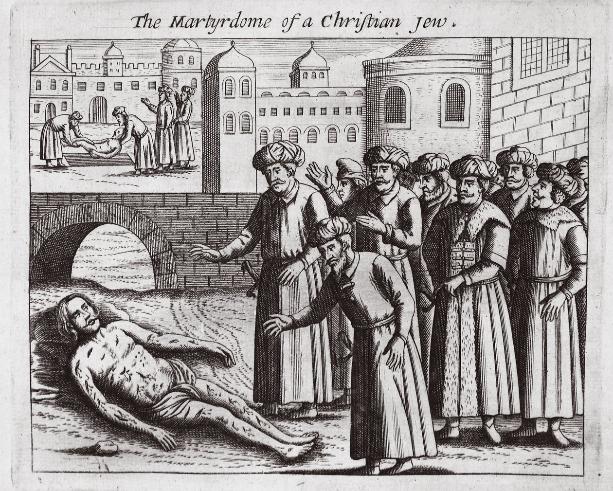 クリスチャンユダヤ人の殉教、ジョンフォックスによる使徒行事の記念碑、第9版、パブ。 1684 作： 英語学校