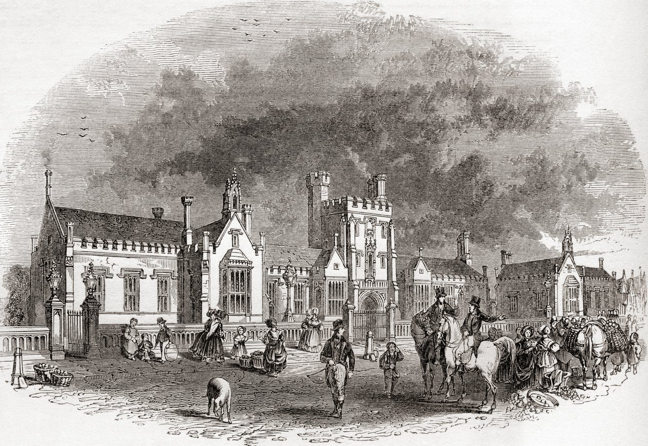 19世紀後半に再建された旧ベッドフォード・スクール：A Pictorial Museum, pub.1847 作： 英語学校