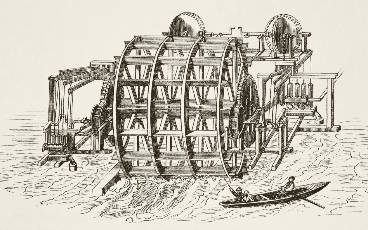 ウィリアムヒックマンスミスオーブリー（1858〜1916）が1890年にロンドンで出版したイングランド国立および国内史から1582年に最初に建設されたロンドンブリッジの水道 作： 英語学校