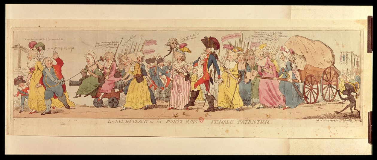 1789年にSWフォレスが出版したベルサイユのルイ16世（1754-93）を撮影したレアールの女性（手描きの彫刻） 作： 英語学校