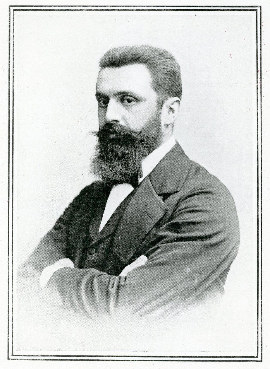 テオドール・ヘルツル（1860-1904）（モノクロ写真 作： 英語学校