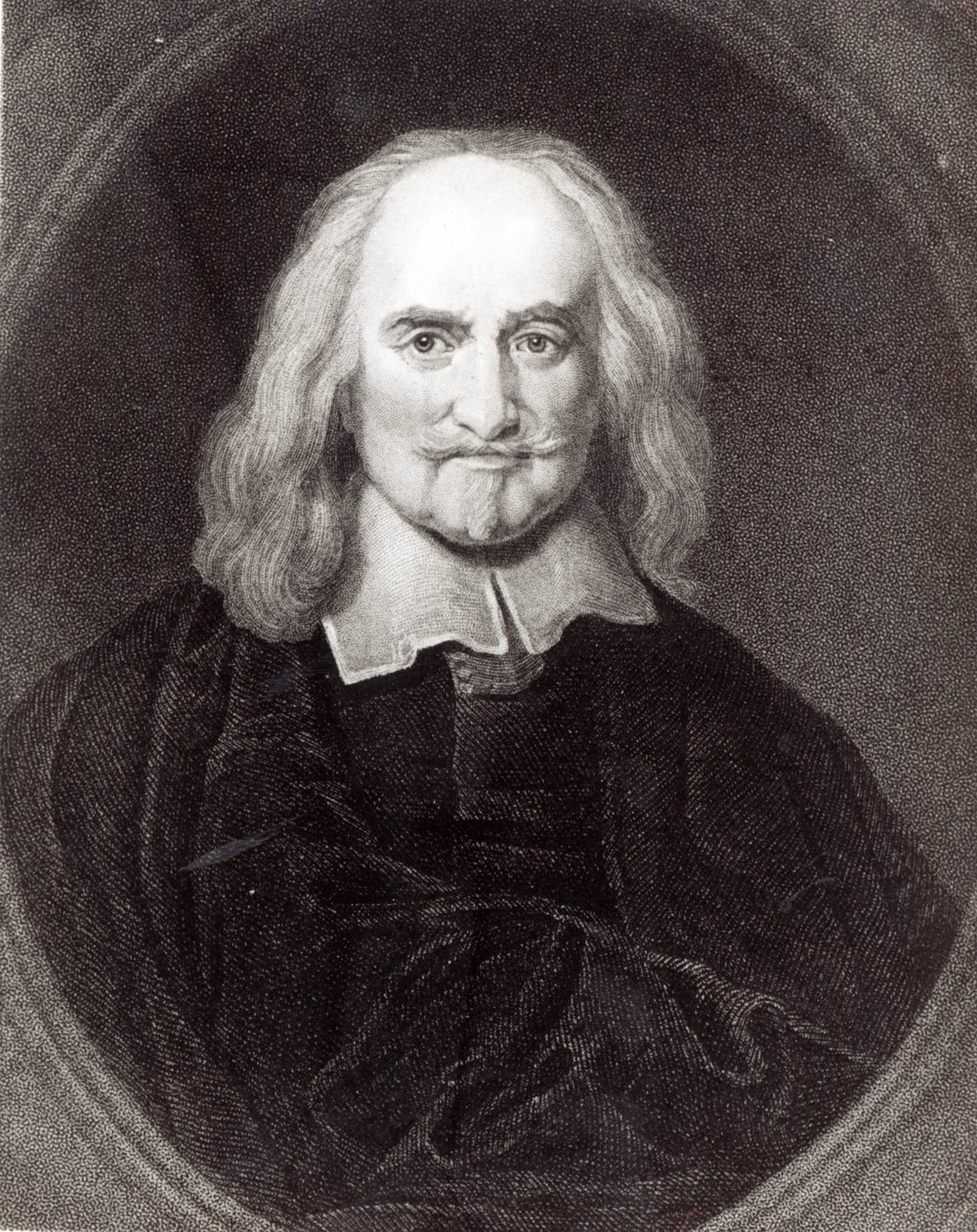 1833年に出版された「肖像画のギャラリー」からのThomas Hobbes（1588-1679） 作： 英語学校