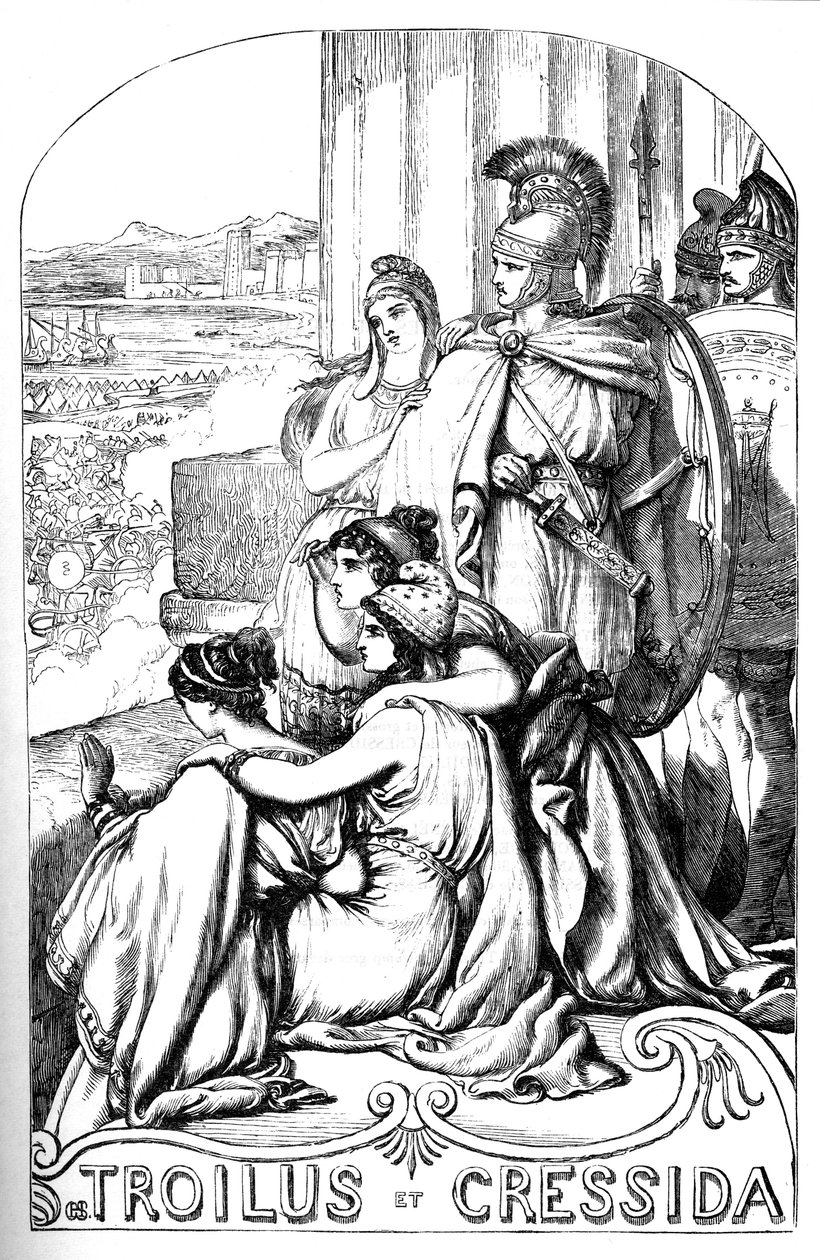 Troilus et Cressida - (Troilus and Cressida) - 1866年「Works complete by William Shakespeare」の挿絵 - この版の挿絵と全体の形は、ロンドンで出版されたCassell